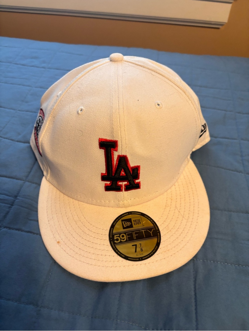 New Era White LA Baseball Cap - 59FIFTY